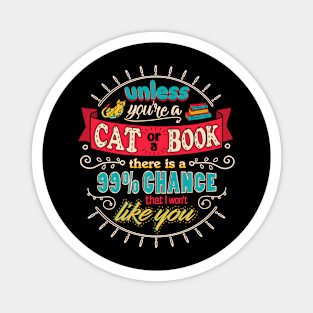 Cats & Books Magnet